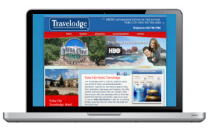 Screen Capture of a Hotel website in Yuba CIty